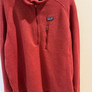 Patagonia Better Sweater 1/4 Zip Pullover, Men’s Large, Heathered Red, Reg Fit